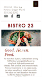Mobile Screenshot of bistro23.com